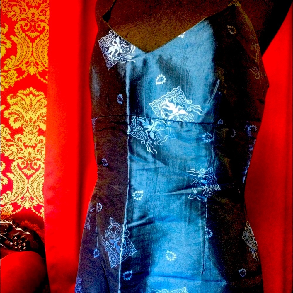 Sexy Wiggle Dress Shiny Blue
